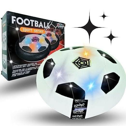 Lord's Town Air Power Soccer Football - Hover Disc Toy with Foam Bumpers and Light-Up Gift for Children - HalfPe