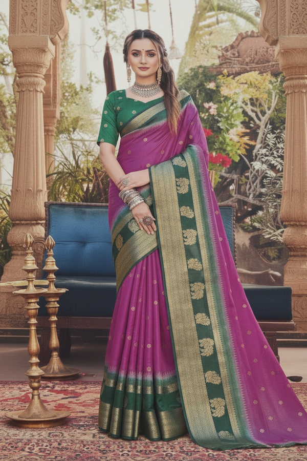 Elegant Cotton Silk Woven Heritage Saree Kalyani silks and sarees