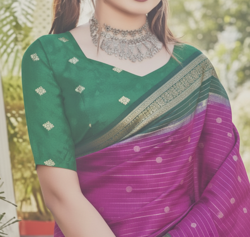 Elegant Cotton Silk Woven Heritage Saree Kalyani silks and sarees