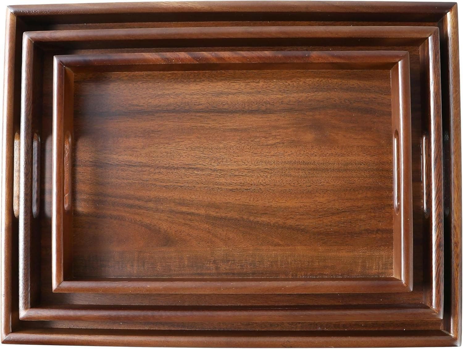 Wooden Rosewood Serving Trays (Single Piece) - HalfPe