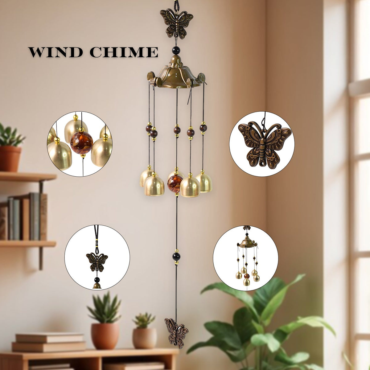Decorative Wind Bell Chimes Outdoor Hanging (1 Pc) HP DD