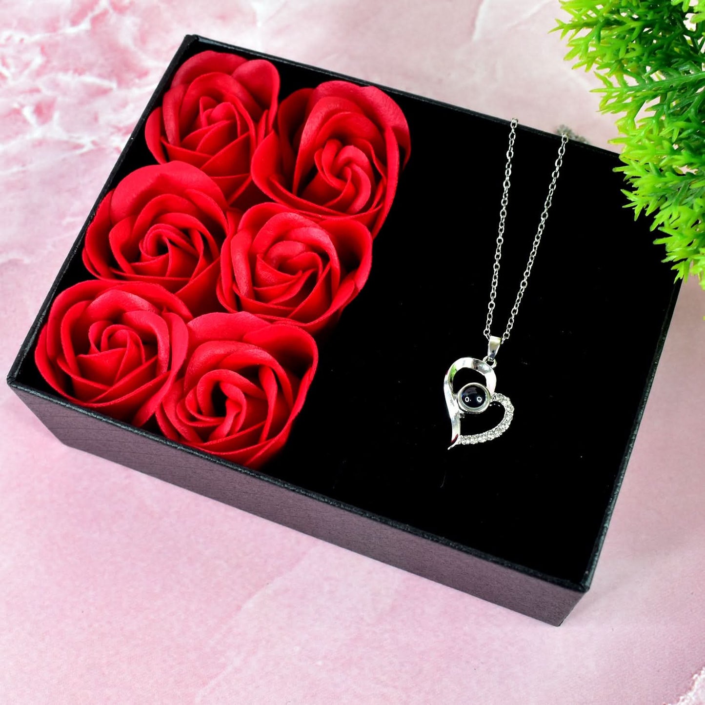 Eternal Rose Gift Box with Necklace
