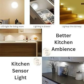 Chillyfit Motion Sensor Light for Home  with USB Charging Wireless Self Adhesive LED Body Induction Lamp Sensor Light for Wardrobe Lights with Sensor Night Light for Cupboard Stairs 1551333