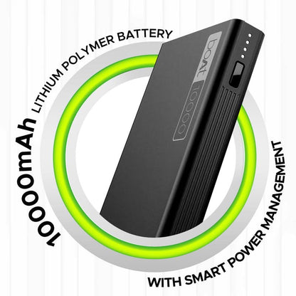 boAt Energyshroom PB300 पावरबैंक 10000mAh बैटरी, 22.5w फास्ट चार्जिंग, वायरलेस चार्जिंग, 12-लेयर स्मार्ट IC प्रोटेक्शन, LED इंडिकेटर और एल्युमीनियम अलॉय केसिंग के साथ (कार्बन ब्लैक)