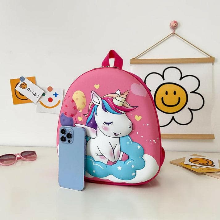 A 3D Hard case backpack for kids Unicorn Pink - HalfPe