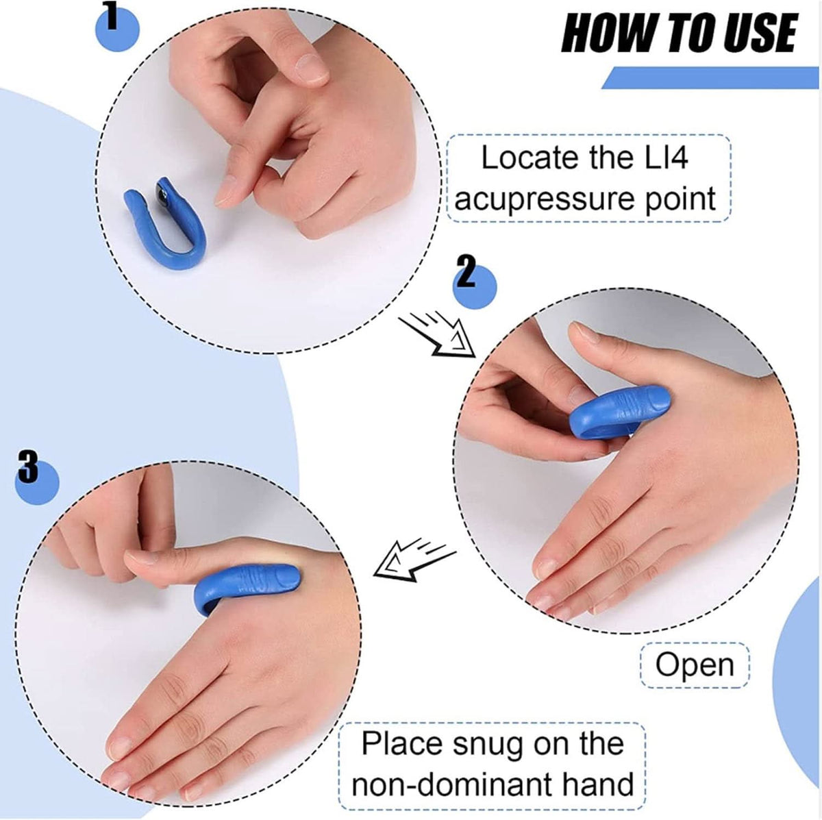 Sugar Control Acupressure Hand Pressure Point Clip Migraine Relief Clip With Magnets (1 Pc) HP DD
