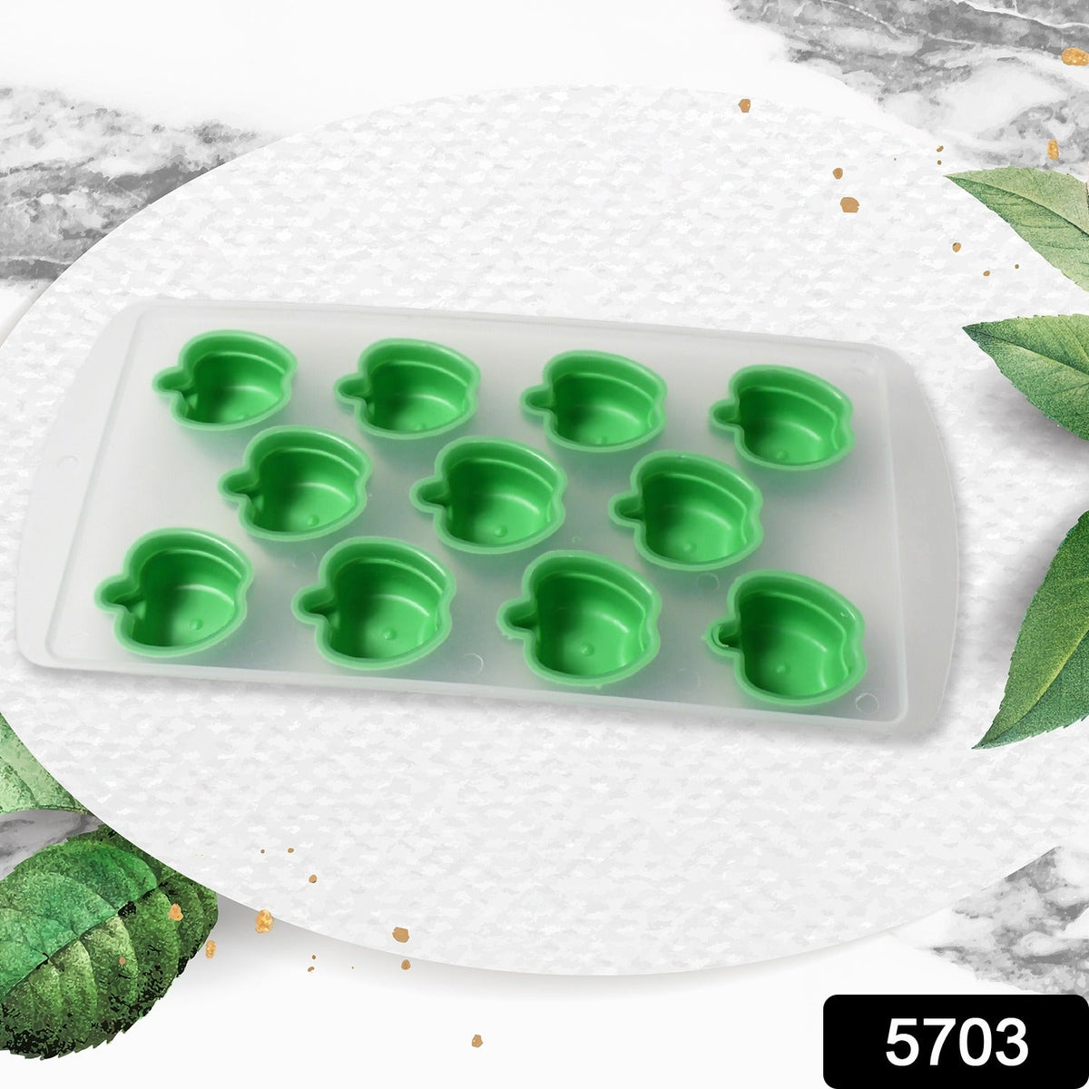 Silicone Mold Ice Cube Tray Creative Sweet Multi Type Ice Tray Buckets Ice Cube Trays Multi Fruit Shape Ice Tray (1 Pc) HP DD