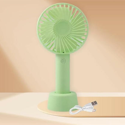 Mini Cartoon Style Rechargeable Fan used in all kinds of places (Multicolor) - HalfPe