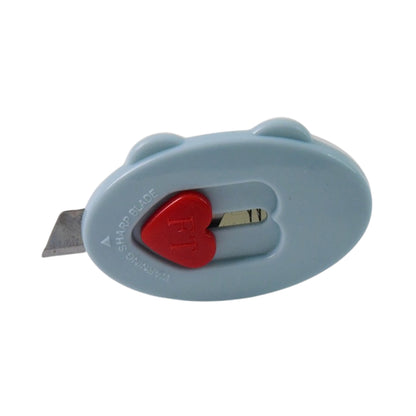 Mini Utility Cutter Knife With Heart-shaped Safety Lock (1 Pc)