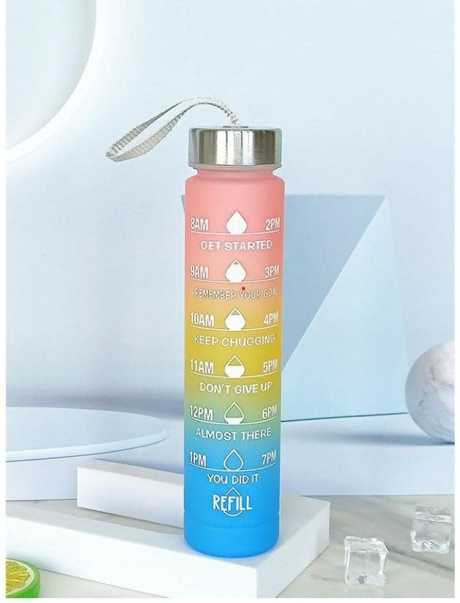 Water Bottle With Measurements (300ml, multi-color) - HalfPe