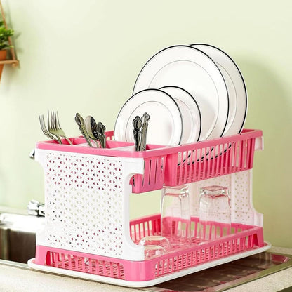 Plastic Kitchen Organizer Rack With Water Storing Tray