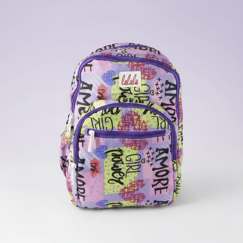 Stylish Printed College Backpack for Girls (Multicolor) SUPER