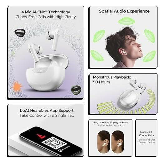 boAt Airdopes 300 TWS Earbuds with 50hrs playback - HalfPe