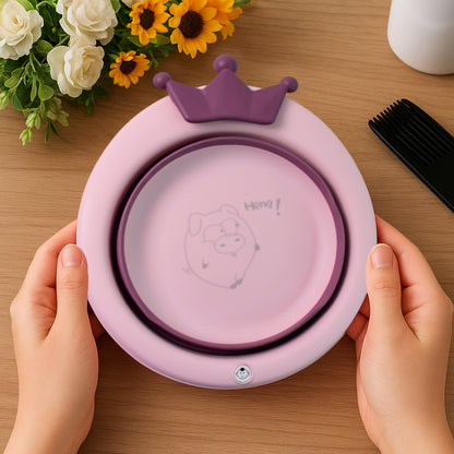 Premium Baby Bathtub with Non-Slip Base, collapsible multipurpose basin– Ergonomic Infant &amp; Toddler Bath Tub with Comfortable Design for Safe Bathing