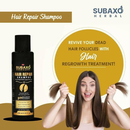 SUBAXO Herbal Hair Repair Shampoo Repair Damage Hair & Promotes Hair Growth (120ml x Pack of 2) - HalfPe