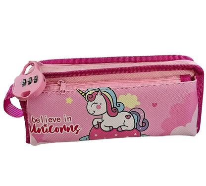 Unicorn Theme Lock Pouch For Kids - HalfPe