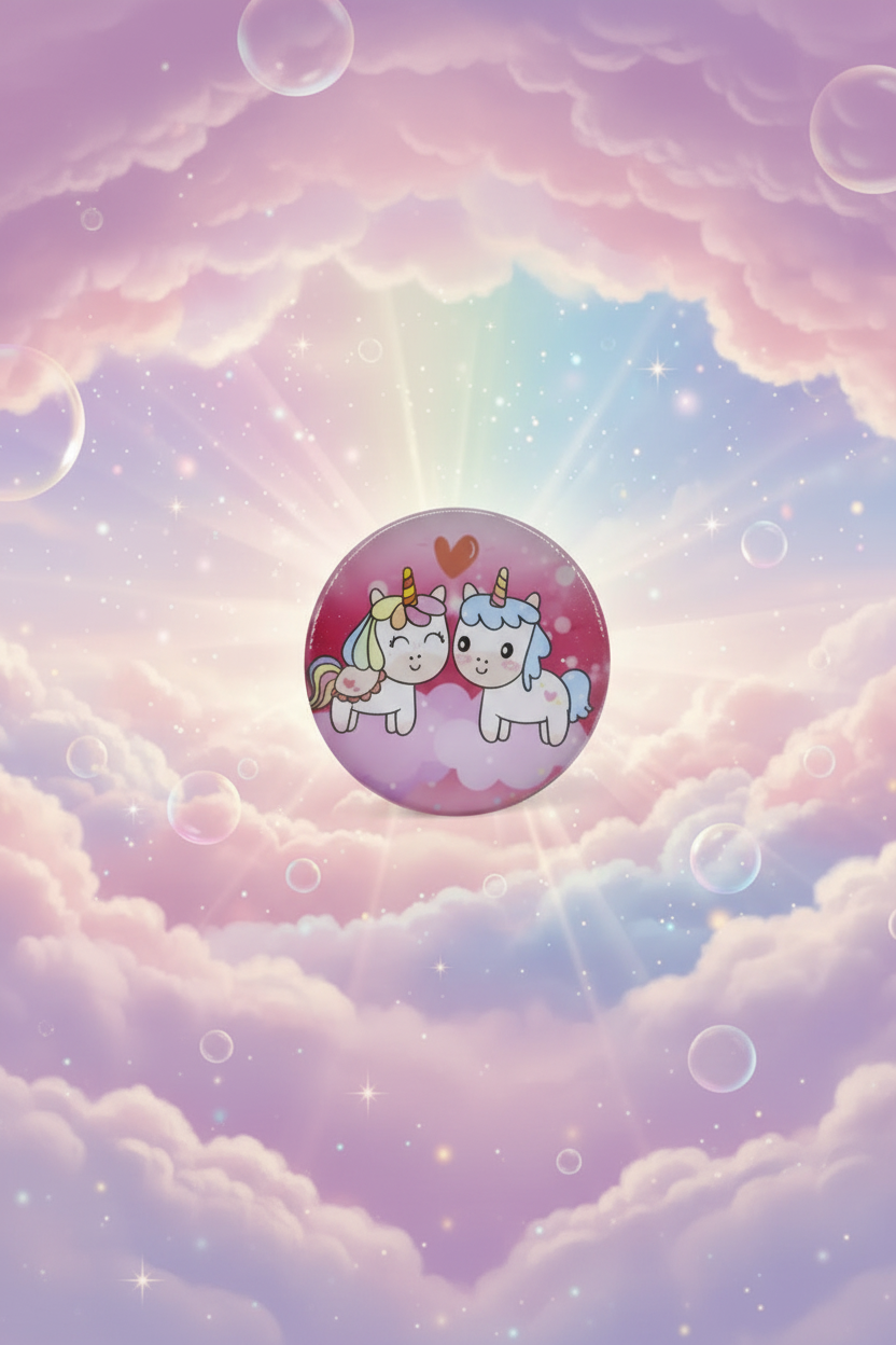 Plastic Magnetic Fridge Sticker (Unicorn Printed) - 1 Pc (Assorted colors) SUPER