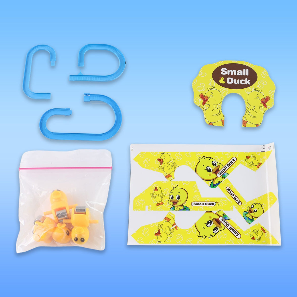 Lala Small Duck Climb Stairs Toy Roller Coaster With Flashing Lights  Music (3 Ducks) HP DD