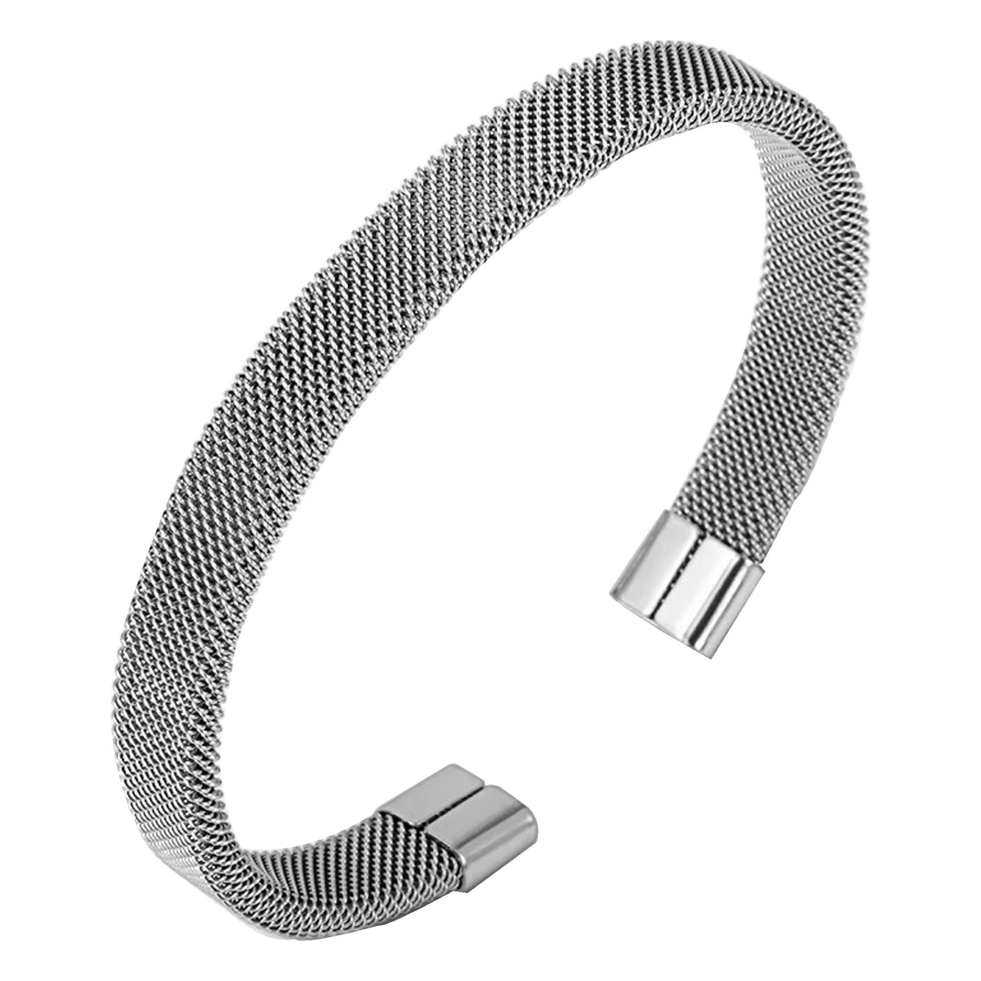 Jazz and Sizzle Men Silver-Plated Cuff Bracelet