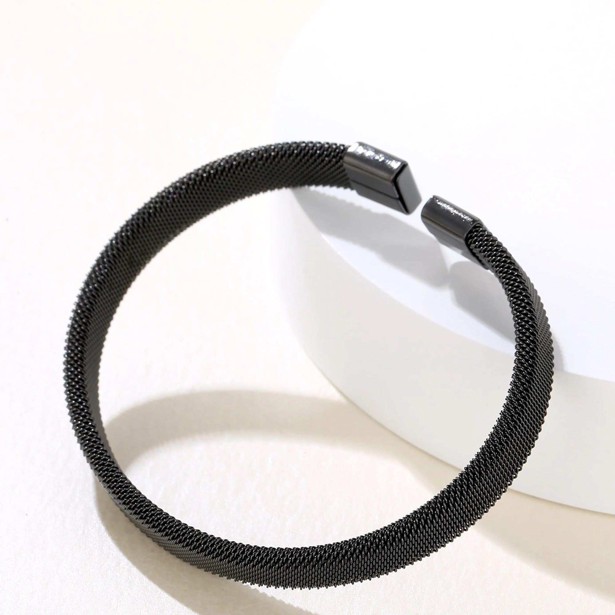 Jazz and Sizzle Men Black-Plated Kada Bracelet
