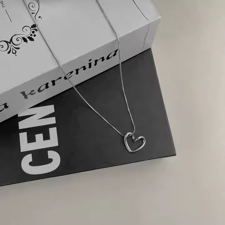Jazz and Sizzle Silver Plated Heart Dainty Necklace
