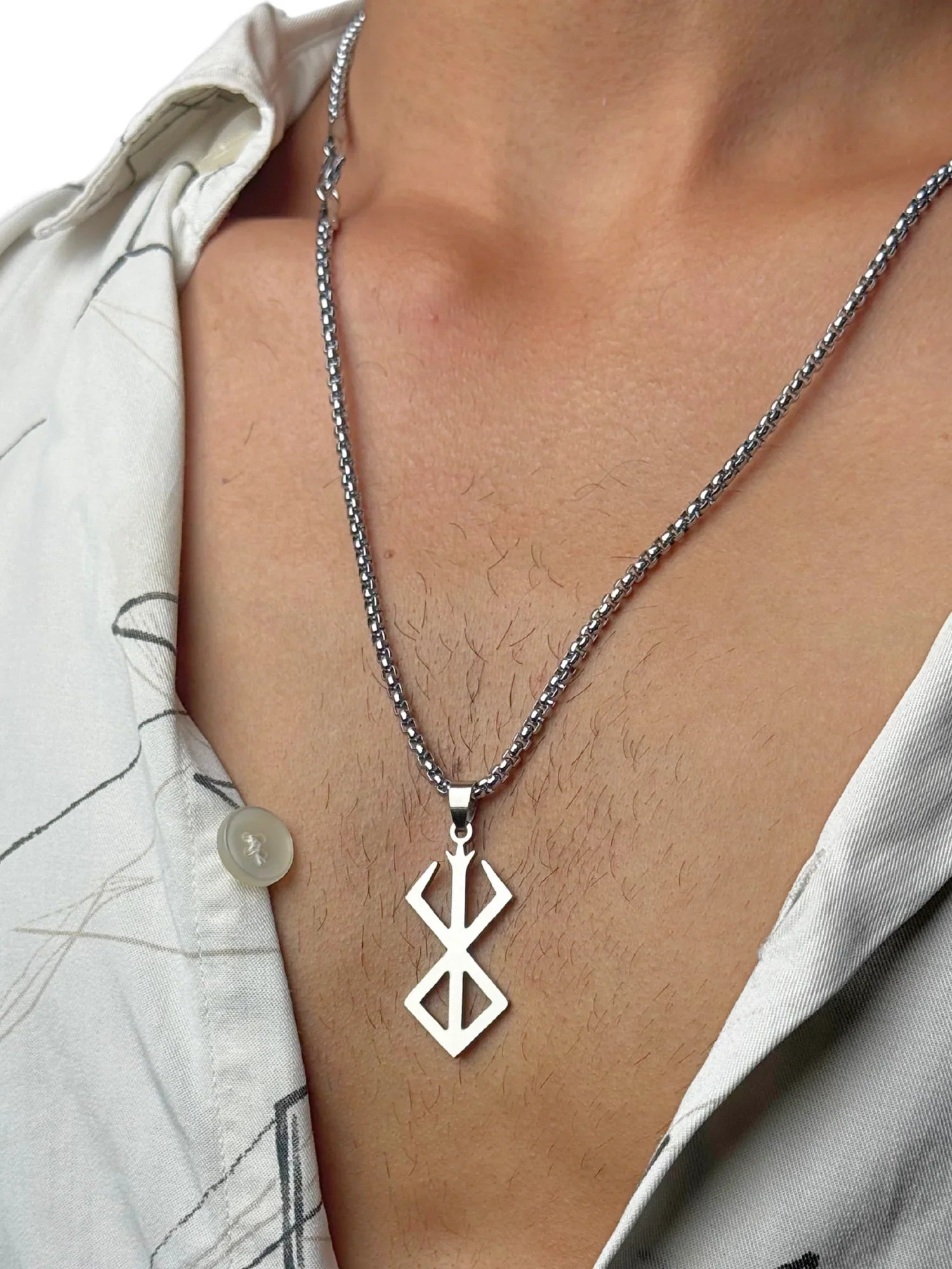 Jazz and Sizzle Silver Plated Anime Cosplay Stainless Steel Pendant with Chain