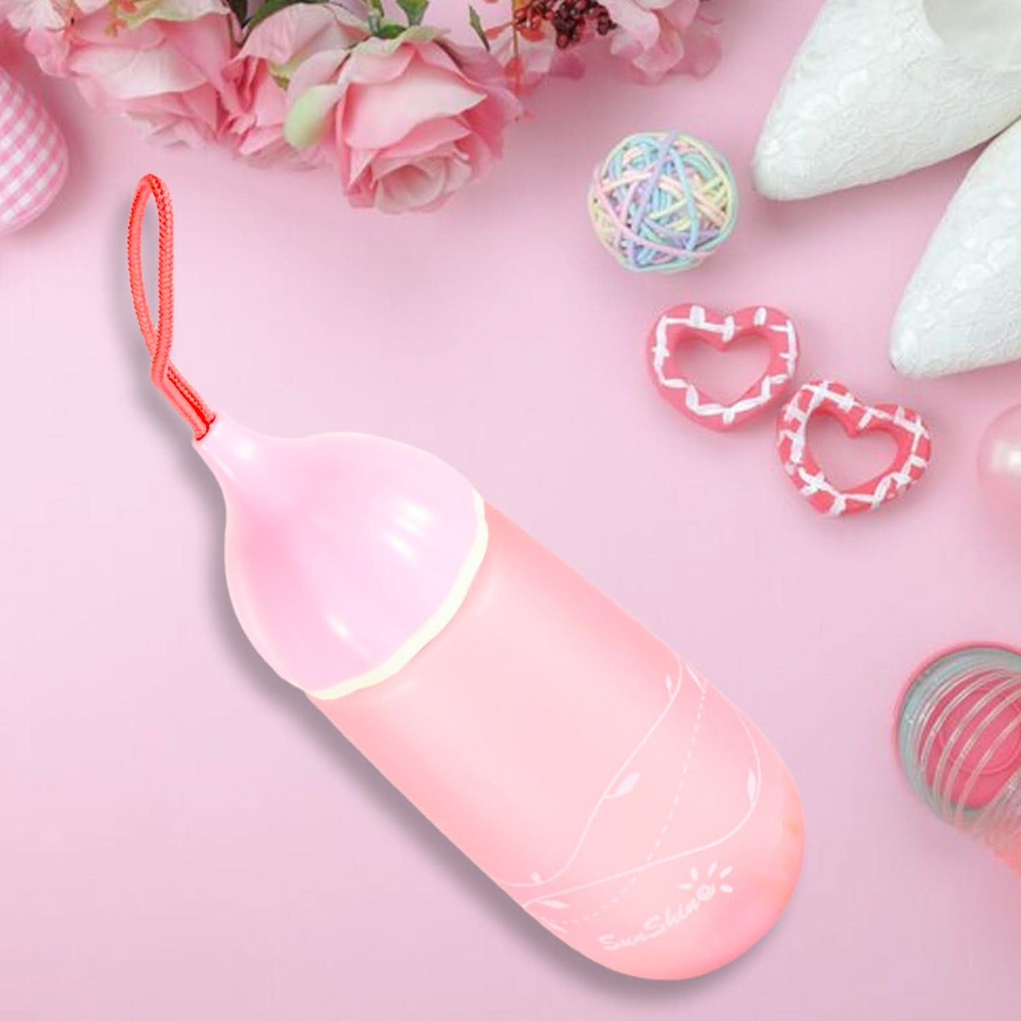 Unique Shape BPA-Free Plastic Water Bottle with Carry Cord – 550ml