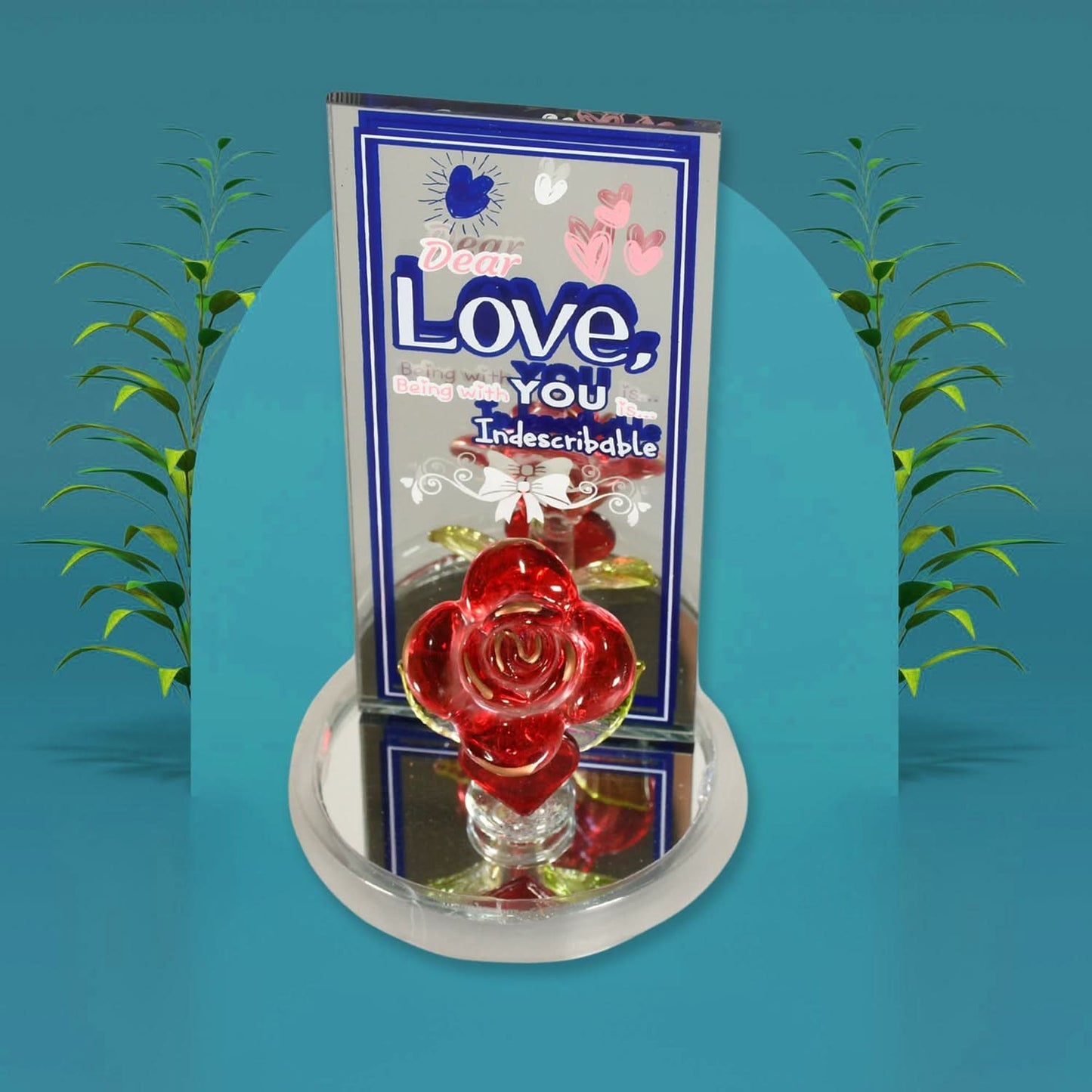 Lovely Rose Gift Showpiece – Romantic Love Decor for Valentine’s Day, Anniversary, Wedding, or Birthday (1 Pc)
