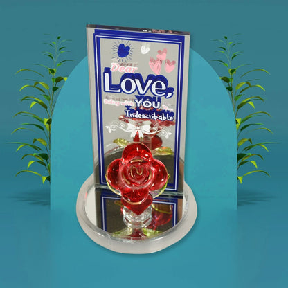 Lovely Rose Gift Showpiece – Romantic Love Decor for Valentine’s Day, Anniversary, Wedding, or Birthday (1 Pc)