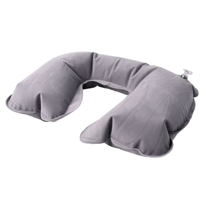 Inflatable U-Shape Travel Pillow – Foldable Neck Cushion for Trips