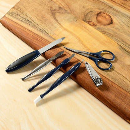 6 in1 Manicure & Pedicure Grooming Kit – Professional Nail Care Set with Clipper, Scissors, File & Cuticle Tools for Clean, Precise At-Home Nail Maintenance