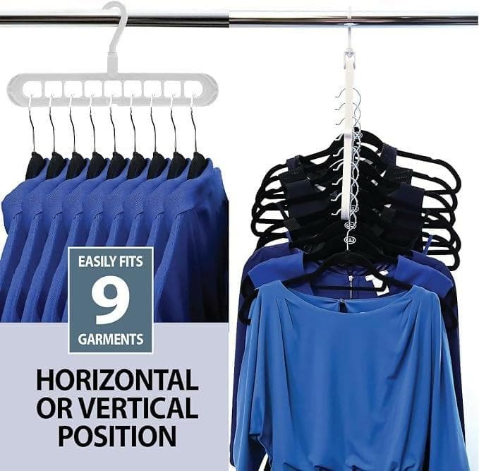 Multifunctional Space Saving Hanger 9 Holes (Single Piece) - HalfPe