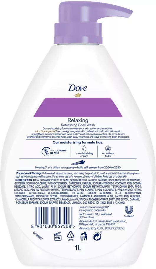 Dove Lavender & Chamomile Relaxing Refreshing Body Wash – 1 L
