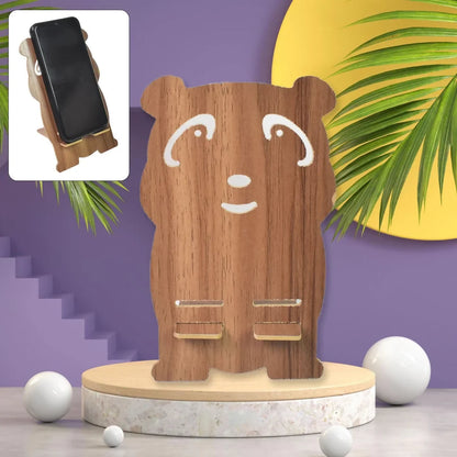Wooden Cartoon Shape Design Mobile Stand (1 Pcs) ABHI Mobiles