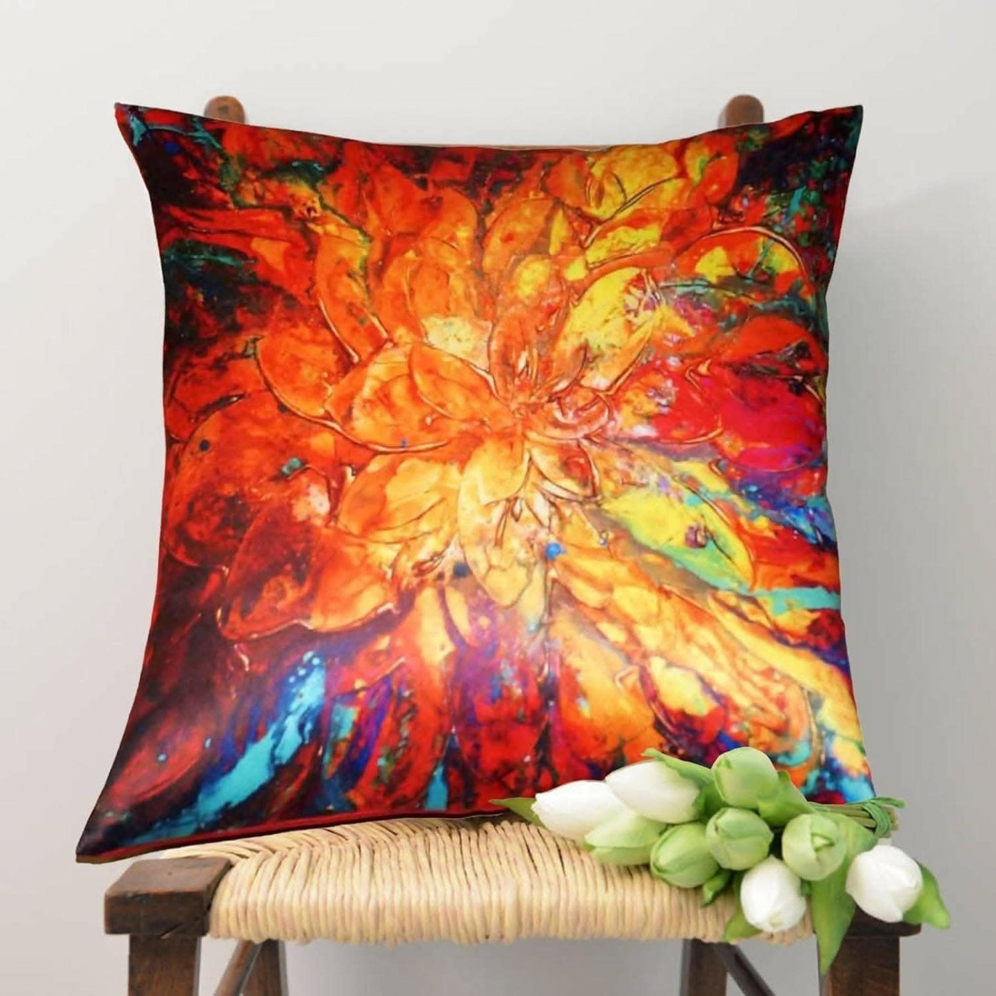 Lushomes Printed Cushion Cover (16 x 16 inches, Single pc) - HalfPe