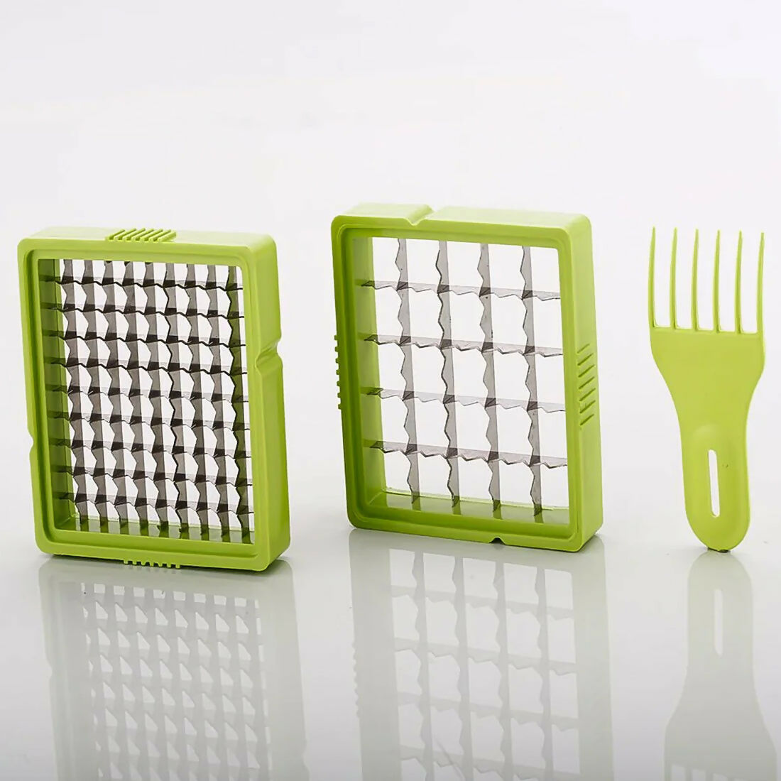 2 In 1 Potato Chipser Slicer French Fries Maker Finger Chips Plastic Two Blades Finger Chips Cutter For Kitchen Accessoryvegetable Fruit Slicer (1 Pc) ABHI Mobiles