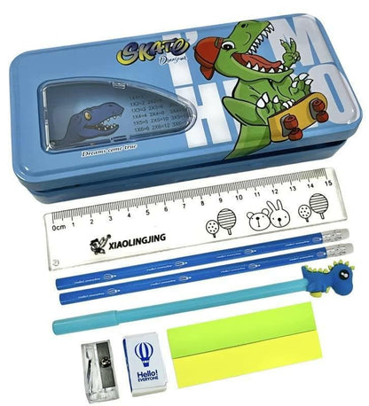 Dinosaur Pencil Box With Cute Stylish Stationery - HalfPe