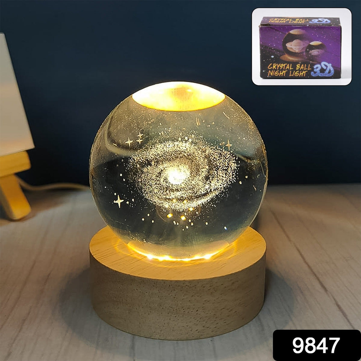 3d Crystal Ball Lamps With Base (1 Pc) HP DD