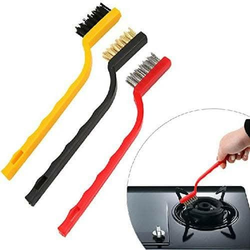 Gas Stove Cleaning steel & Wire Brush | Kitchen Tools Cleaning Kit | Pack of 3 - HalfPe