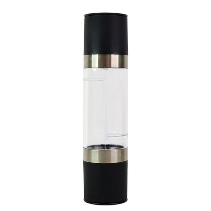 2-in-1 Stainless Steel Salt and Pepper Grinder with Adjustable Coarseness Dual-Chamber Manual Spice Mill for Kitchen, Table & Dining Use