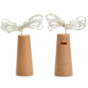 LED Cork String Lights Battery-Powered Fairy Lights for Bottles & Festive Decorations
