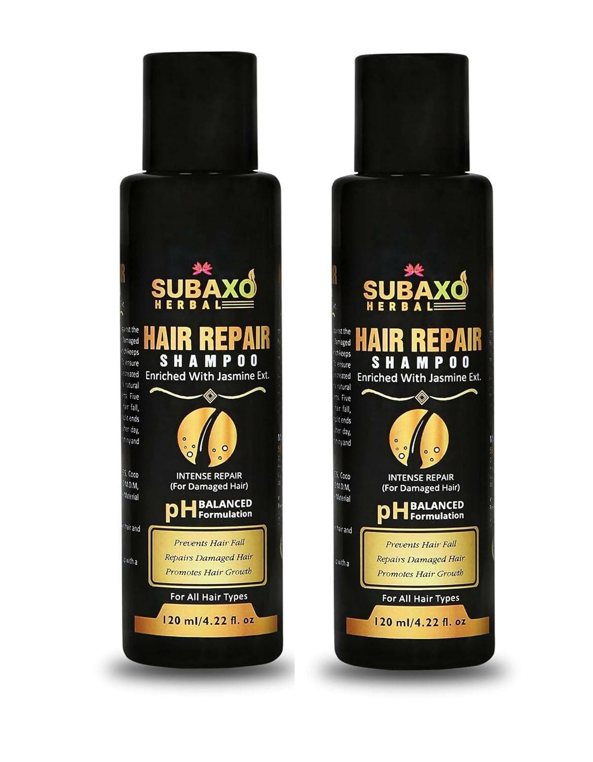 SUBAXO Herbal Hair Repair Shampoo Repair Damage Hair & Promotes Hair Growth (120ml x Pack of 2) - HalfPe