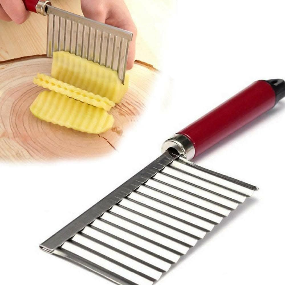 Wavy Blade French Fry Cutter Knife - HalfPe