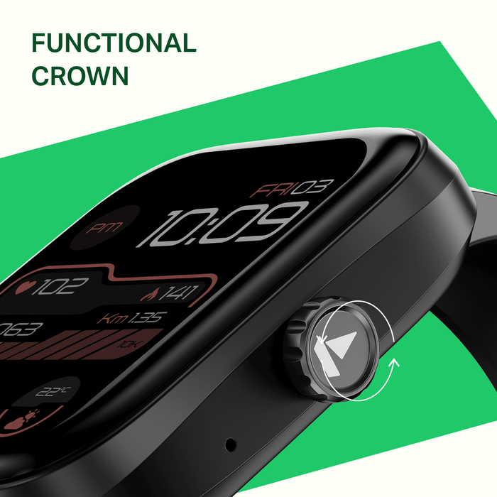boAt Wave Astra 4 HD Smartwatch with Bluetooth Calling, Functional Crown, Metallic Finish, 1.83" HD Display, 100+ Sports Modes & IP68 Water Resistance (Multicolor)