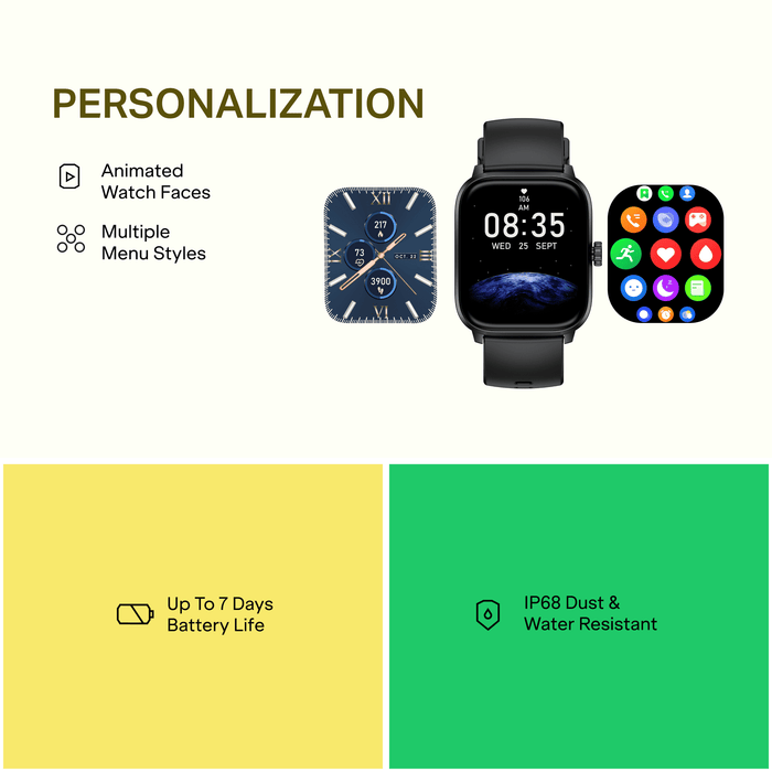 boAt Wave Astra 4 HD Smartwatch with Bluetooth Calling, Functional Crown, Metallic Finish, 1.83" HD Display, 100+ Sports Modes & IP68 Water Resistance (Multicolor)
