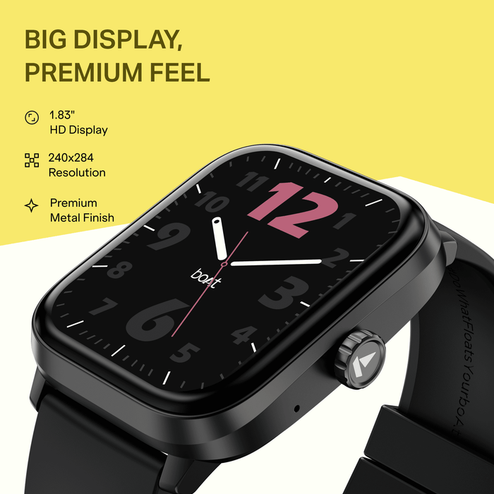 boAt Wave Astra 4 HD Smartwatch with Bluetooth Calling, Functional Crown, Metallic Finish, 1.83" HD Display, 100+ Sports Modes & IP68 Water Resistance (Multicolor)