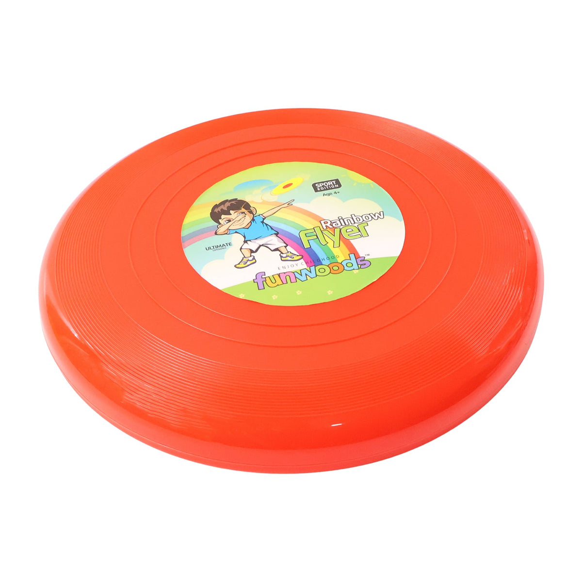 Funwoods Big Outdoor Flying Disc Throw & Catch Game Toy | Aerodynamic Plastic Frisbee for Kids, Family Play, Parks & Beach Fun (1 Pc) HP DD