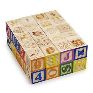 High Quality ABC Wooden Blocks - Alphabets and Numbers - HalfPe