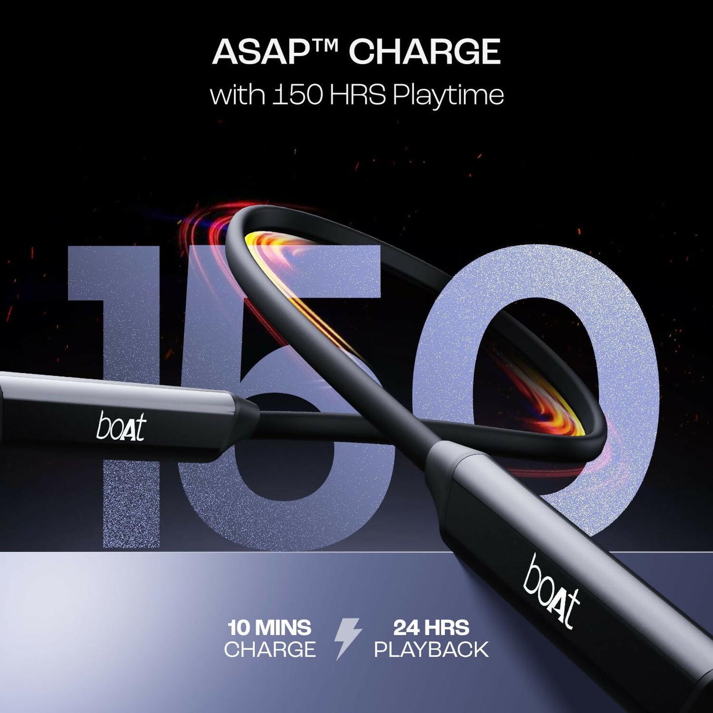 boAt Rockerz Trinity Wireless in Ear Earphones with 150H Playtime, Crystal Bionic Sound Powered by HiFi, Signature Sound, Beast™ Mode, Enx™ Tech, ASAP™ Charge,IPX5,Dual Pairing(Multicolor)