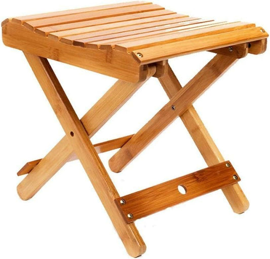 Folding Stool Made of Natural Materials, Household Portable Shower Seat - HalfPe